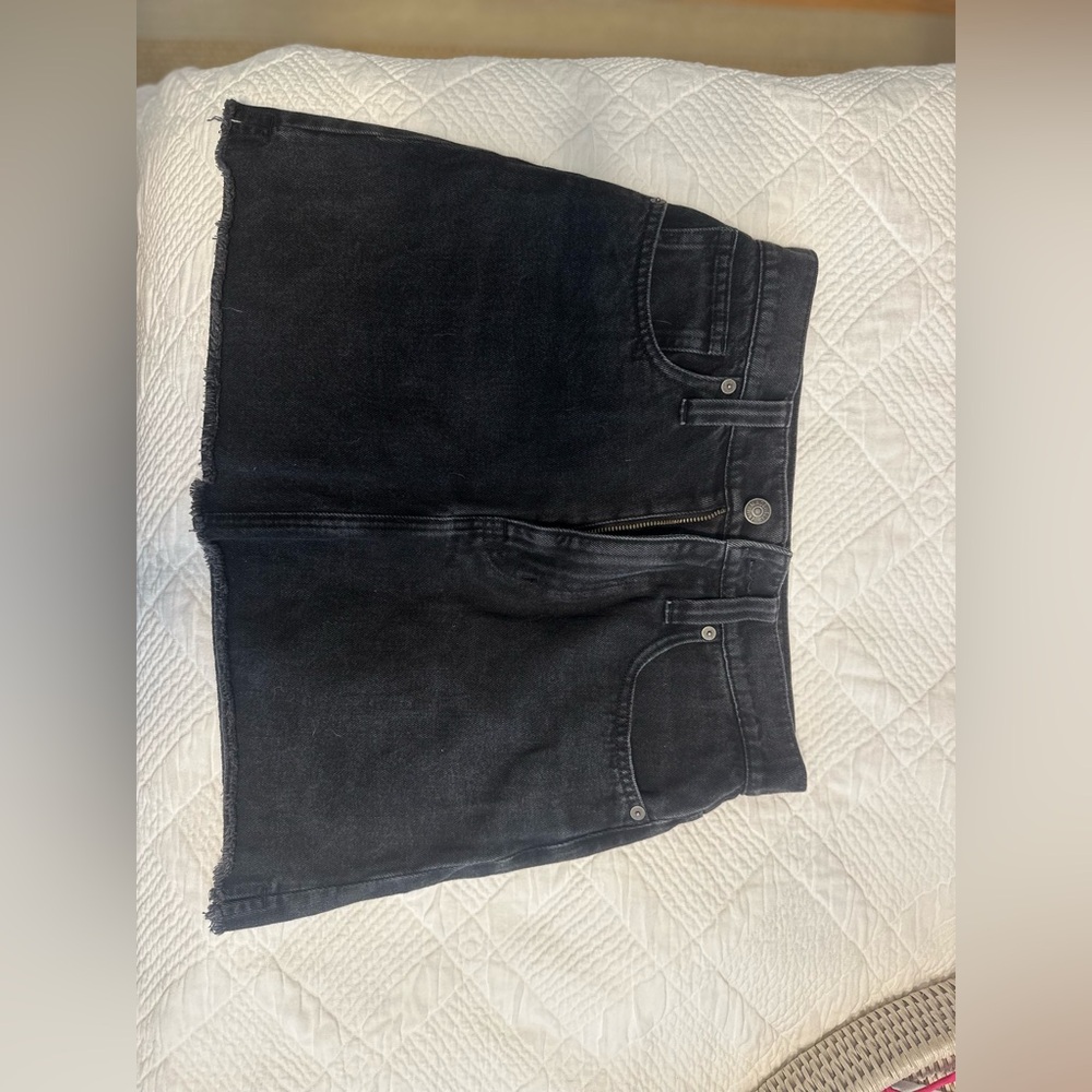 Madewell Black Denim Jean Skirt